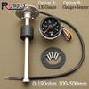 7 Colors LED 52mm Fuel Level Gauge Meter 0-190 Ohm Fit Stainless Steel Fuel Float Sensor Car Boat Fuel Level Sensor 100~500mm