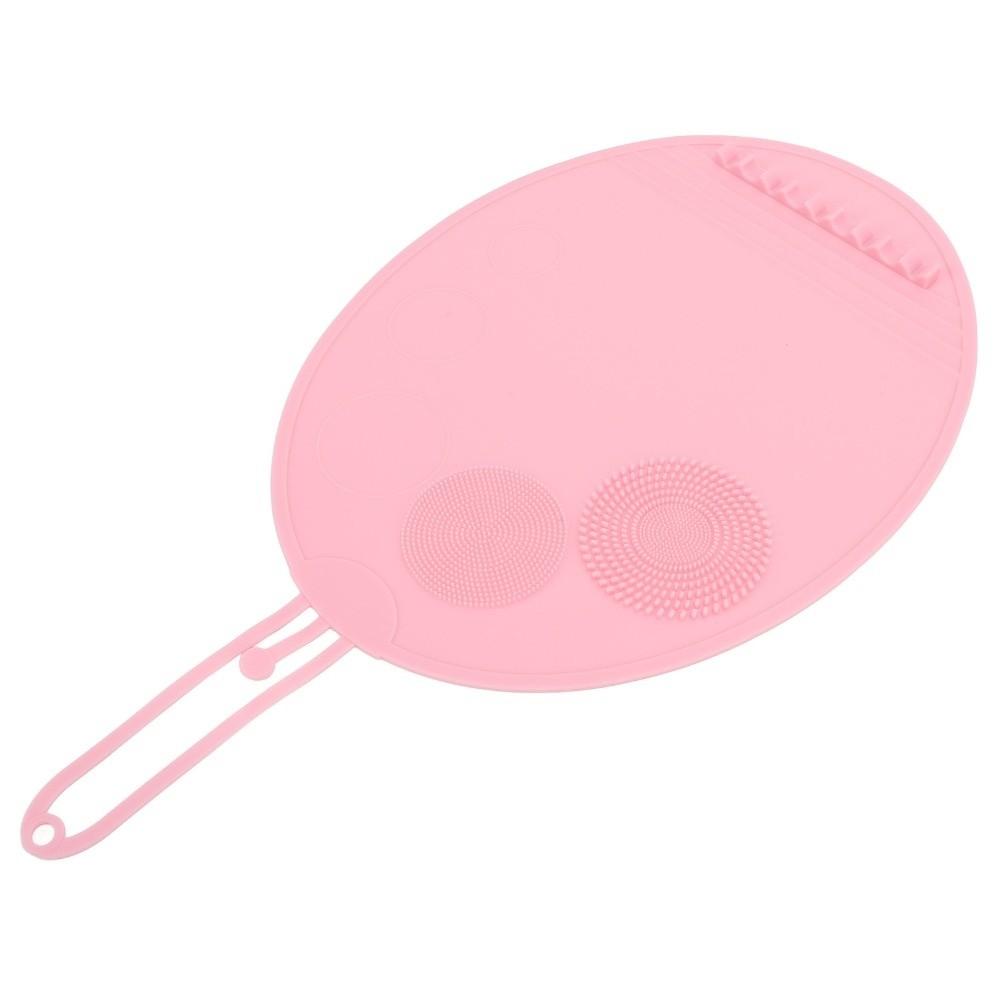 Silicone Material Silicone Brush Cleaning Mat Large Size Cosmetic Brush Scrubber Travel Use