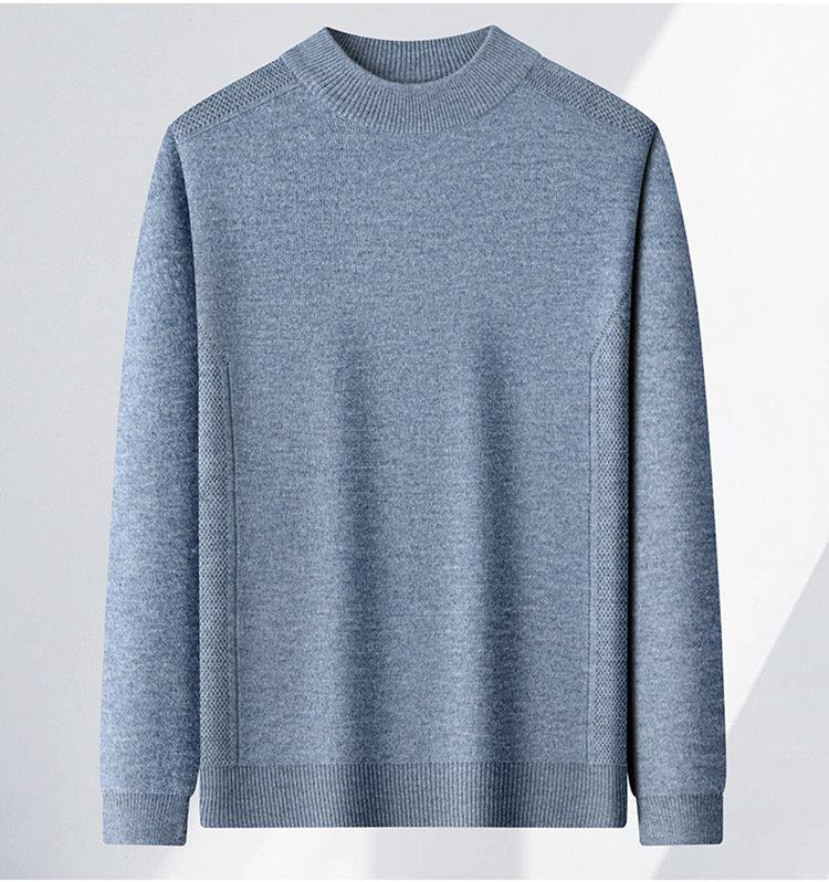 Men's Plus Velvet Thick Round Neck Anti-Pilling Fleece Pullover - Autumn/Winter 2025 Collection