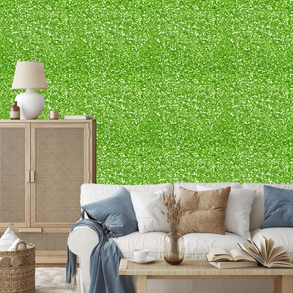 Lime and Green Glitter Wallpaper for Living Room and Bedroom 50x1000