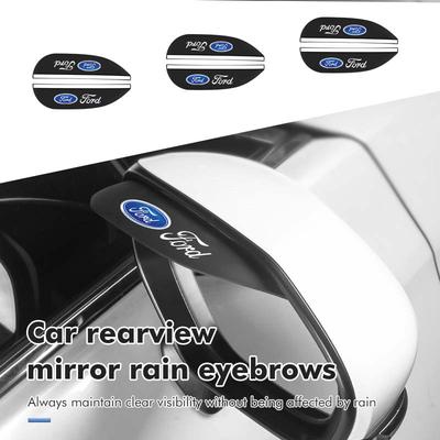 PPWE7 2pcs Car Rearview Mirror Rain Eyebrow Protector Stickers For Fiesta Ranger Mondeo Escape Ecosport Fusion Explorer