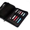 KACO Pen Pen Bag for Fountain Holds 10 Pencils Pen Holder Pouch, Case, Pens/Rollerballs, - Black, Waterproof, Storage,
