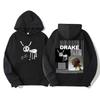 Rapper Drake for All The Dogs Letter Hoodie Men's Vintage Pullovers Sweatshirt Fashion Retro Oversized Hooded Streetwear