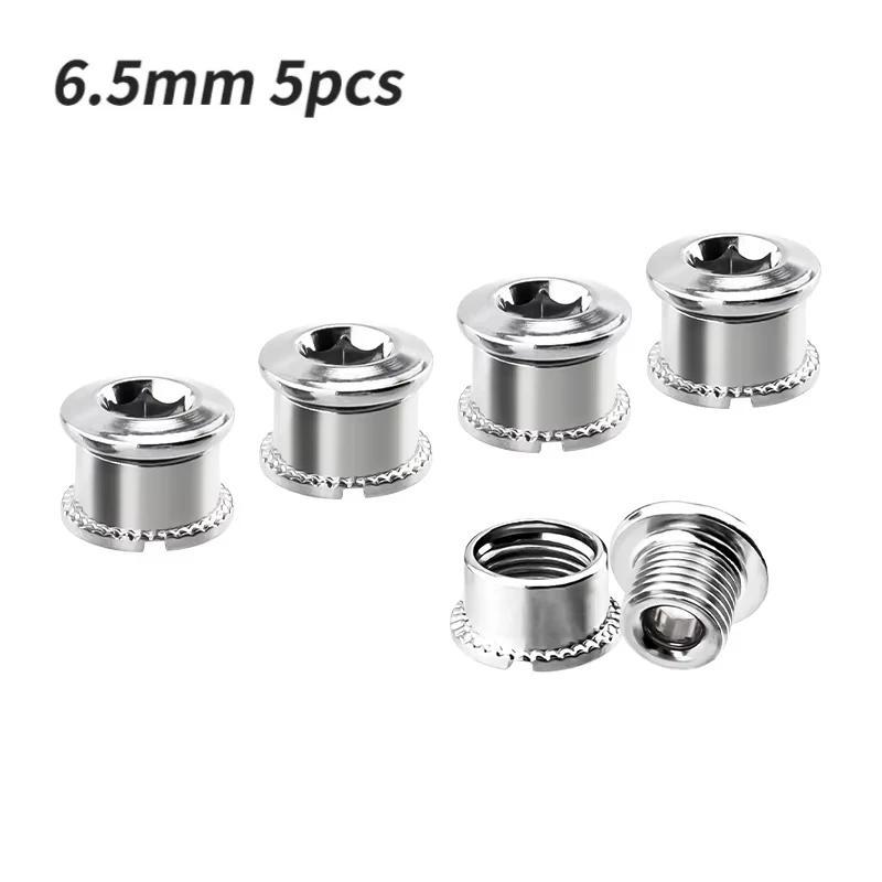 New 5PCS Chainring Bolts Single Double Chainring Screws 6.5/8.5mm Bicycle MTB Road Crankset Fixing Nuts Cycling Accessories