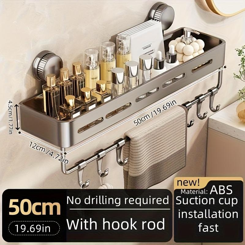 

Простой в установке органайзер для душа на присосках - Сверхпрочная пластиковая настенная плавающая полка, устойчивая к ржавчине, с прочным клеем, для туалетных принадлежностей