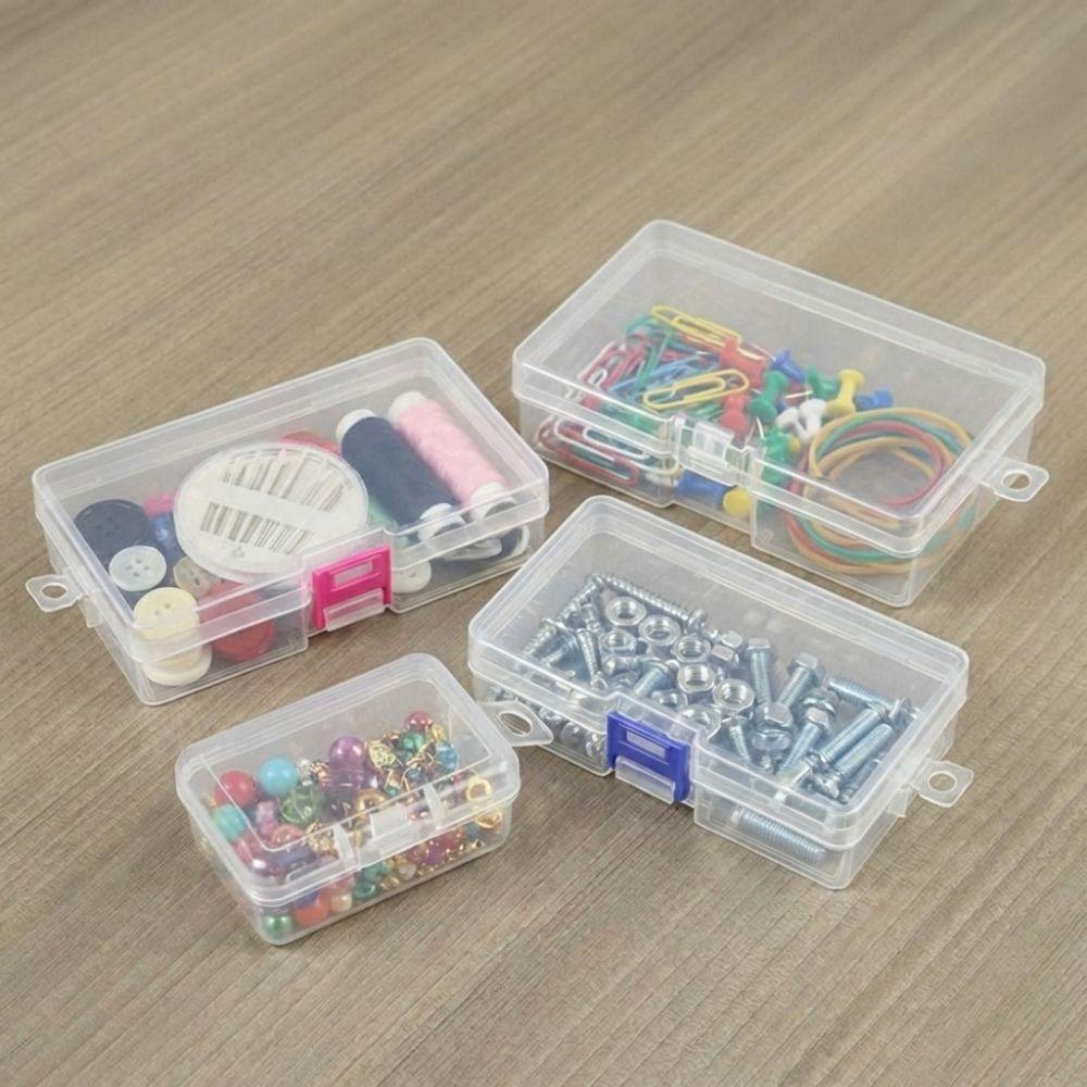 Flip Cover Plastic Jewelry Case Mini Beads Storage Container Sewing Storage Box  Craft Supplies