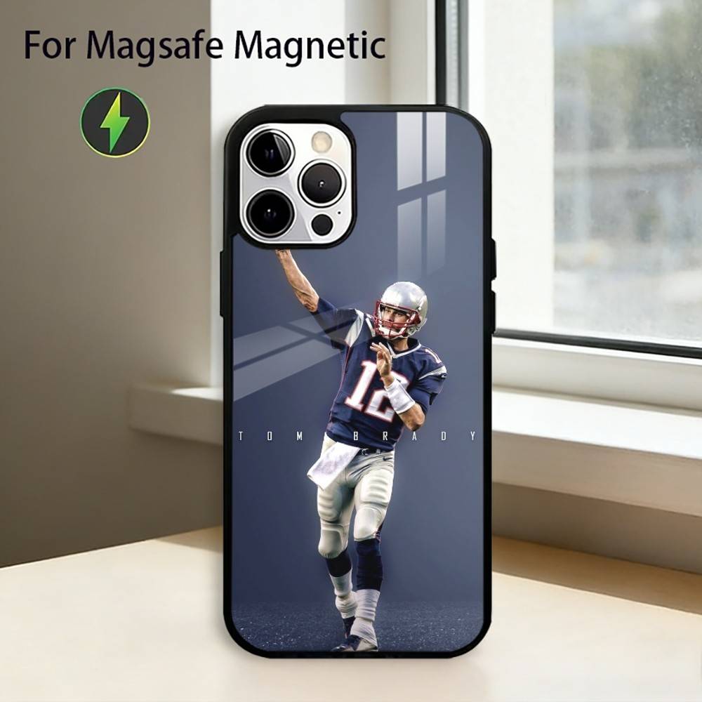 

American Football Tom B-Brady Phone Case For iPhone17,16,15,14,13,12,11 Plus,Pro Magnetic For Magsafe Wireless Charging iphone16e