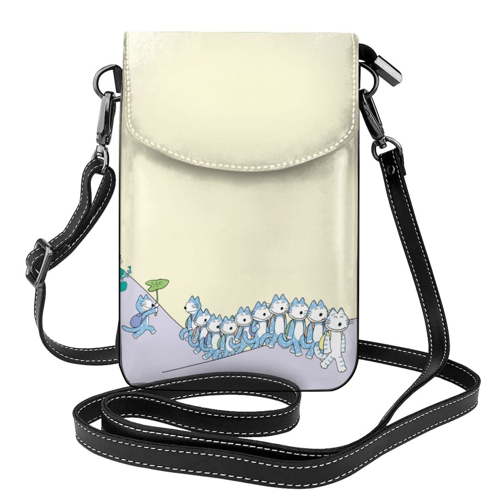 

[JMI] 11 Cats Genuine Leather Smartphone Pouch Shoulder Bag, Thin, Women s and Men s Mini Pouch, Popular WalletCrossbody Bag, 19cm High x 12.5cm Wide