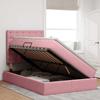 Storage Bed with Mattress Pink 120 x 200 cm Velvet