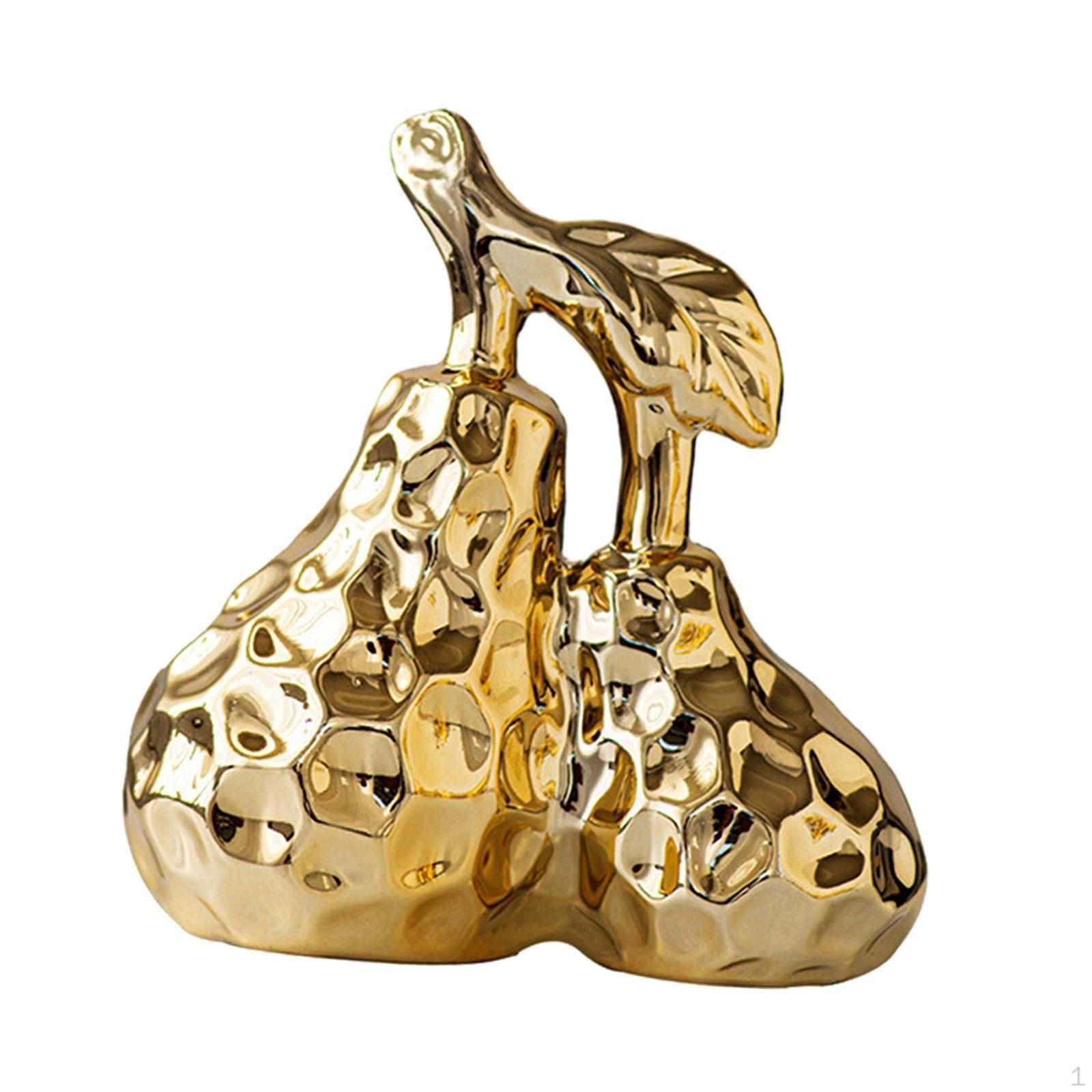 

Ceramic Pear Decor - Handcrafted Home Accent Golden L