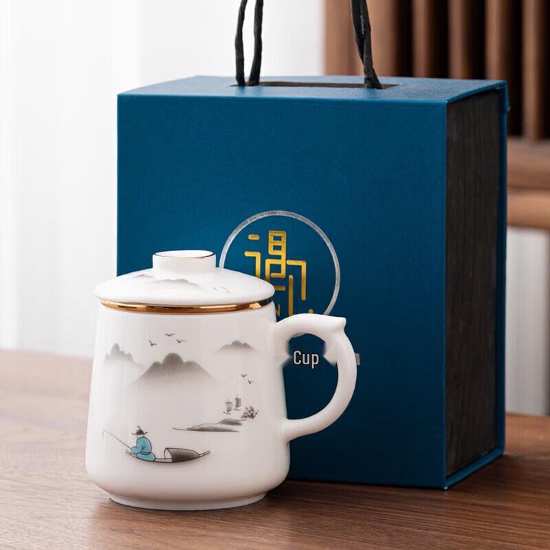 

Gold-Inlaid Jade-Look Zisha Purple Clay Mug