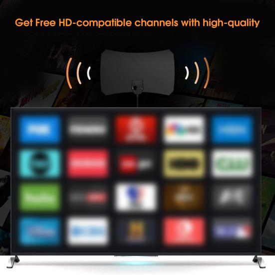 1 Set 3600 Miles TV Antenna High Gain HD-compatible Transmission Wide Range High-resolution Stable Output Signal Reception 4K 1080P