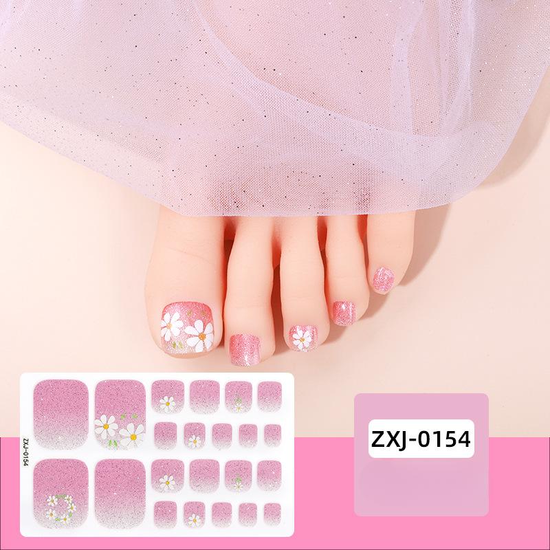 Japanese and Korean Toe Nail Stickers Waterproof Onion Pink Toenail Stickers Manicure Stickers