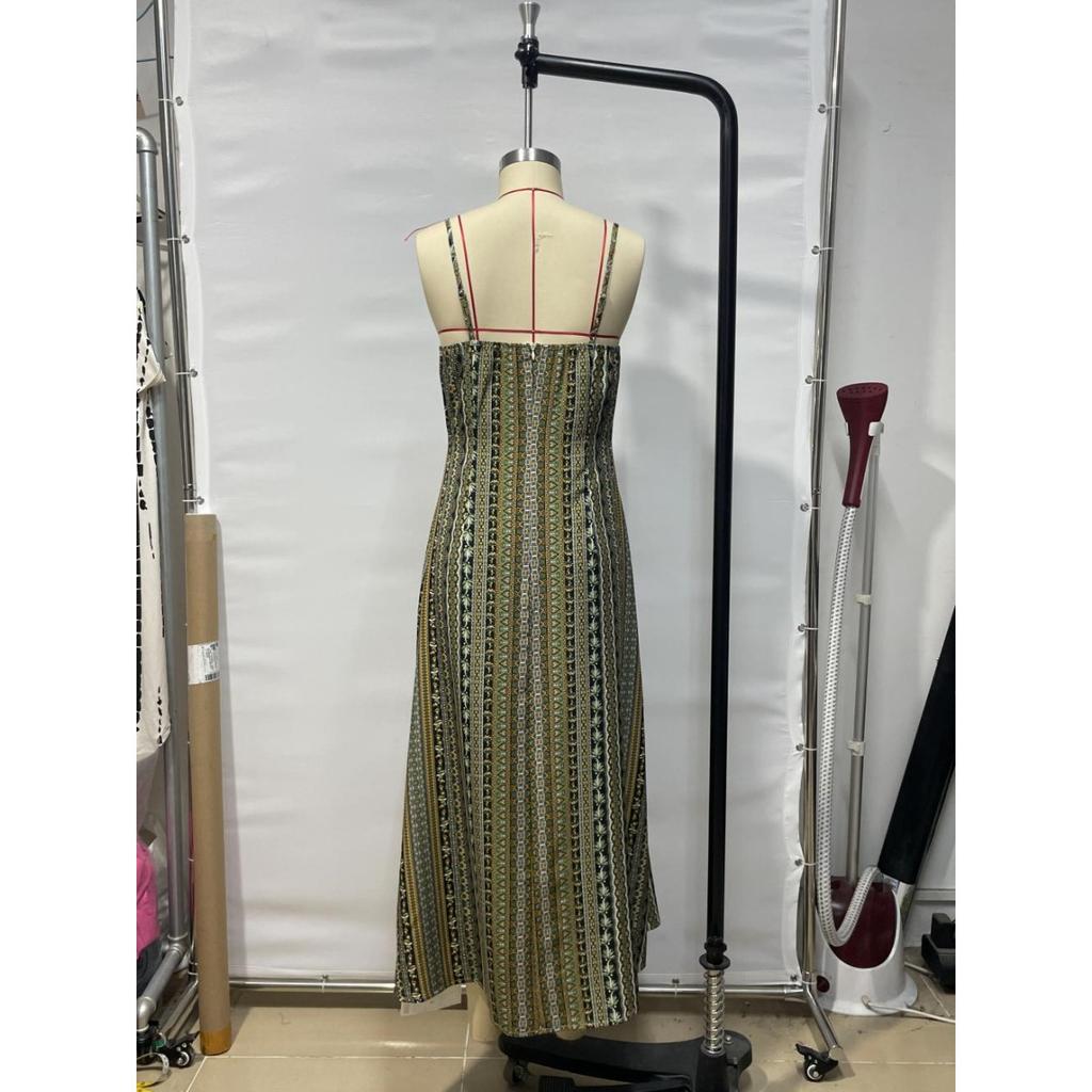 Boho Maxi Slip Dress for Women, Slim Fit Bodycon Split Summer Dress, Bohemian Party Beach Long Dress