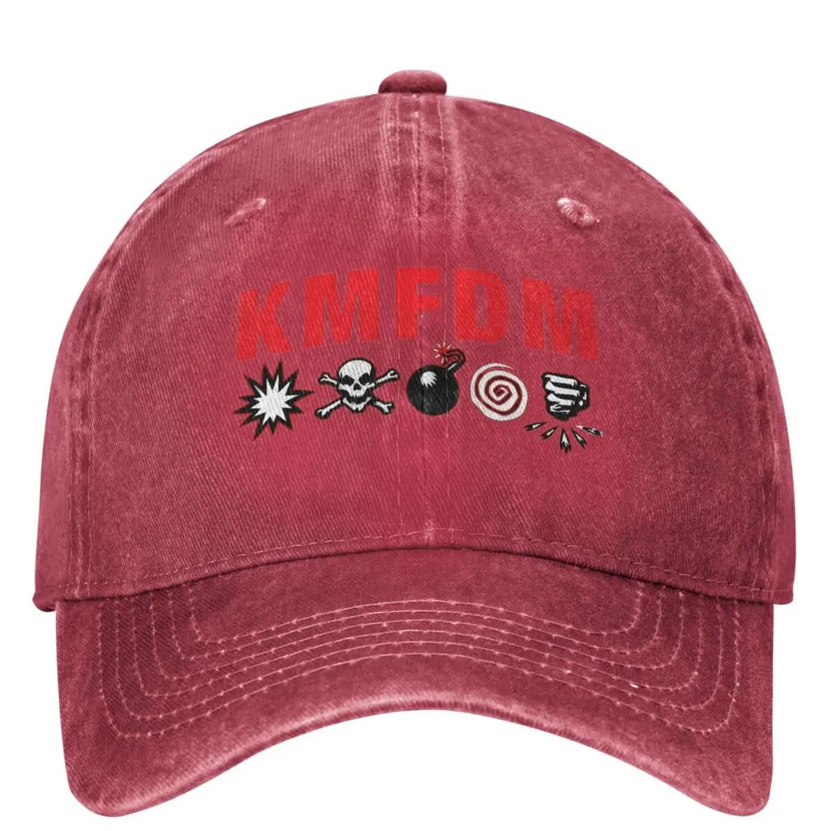 

Kmfdm Symbols Baseball Cap Rock Band Fitted Retro Women Unisex Trucker Hat SunProof Outdoor Sport Baseball Caps Gift Idea One Size