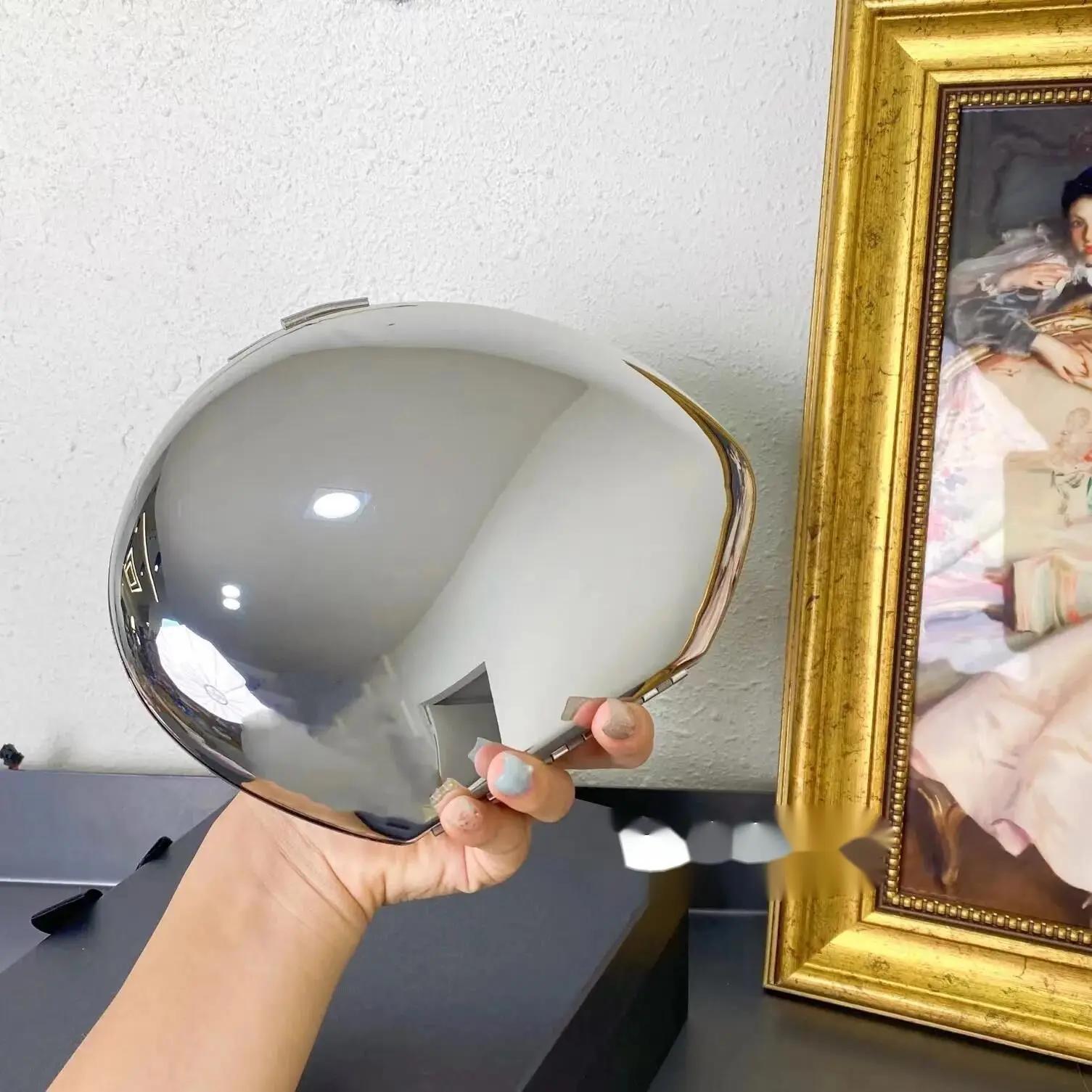 

Metal Shell Shape Clutch Bag Smooth Mirror Surface Silver Gold Women Evening Party Cute Purse Handbag