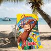 Customizable Personalized Beach Towels Curious George Themed designs.Suitable for the Beach, Yoga, Sports;ideal As Beach Accessories