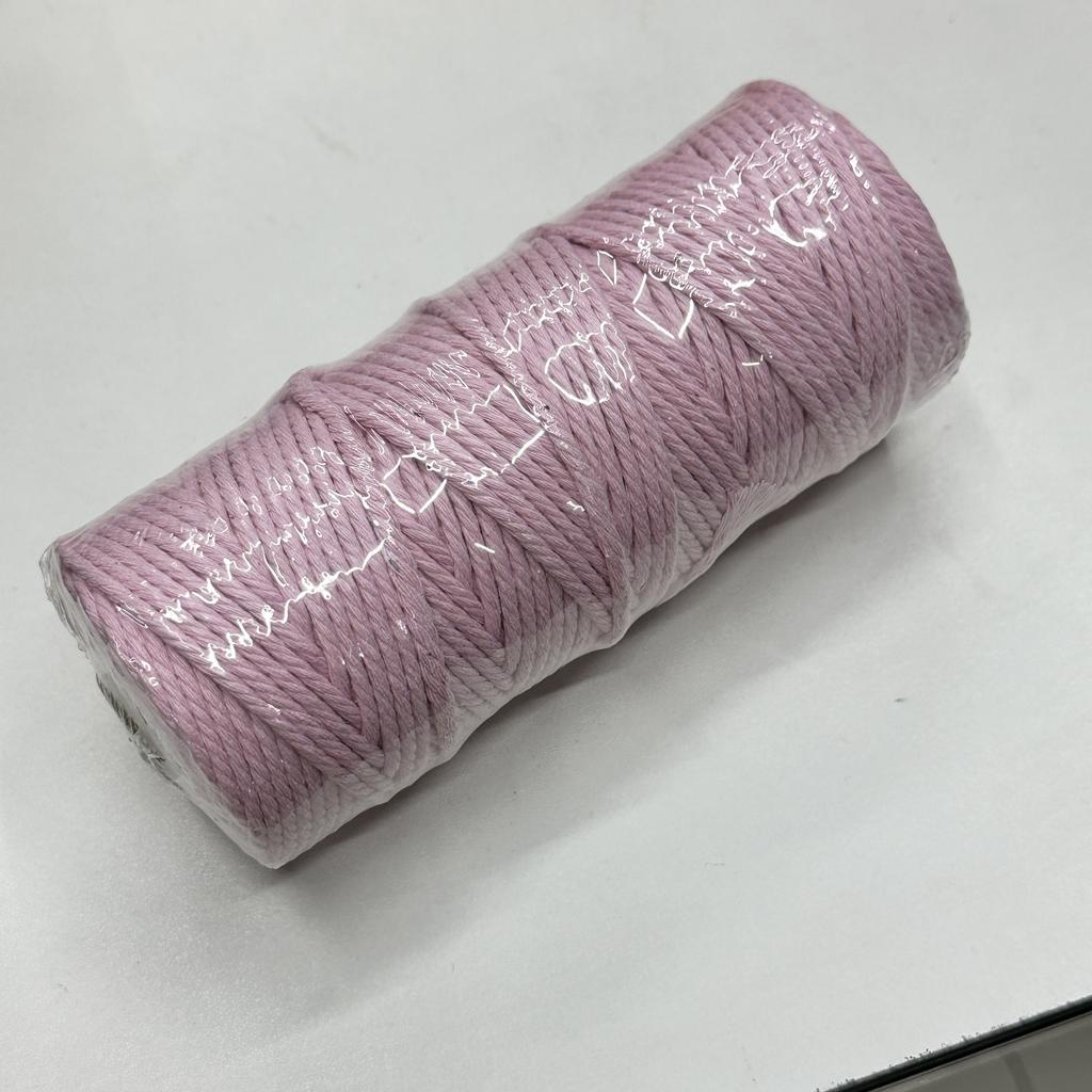 4mm Waterproof Hot Sale Colorful DIY Craft Twine Satin Cord Twisted Cord Natural Macrame Cotton Rope for Bags & Shoes