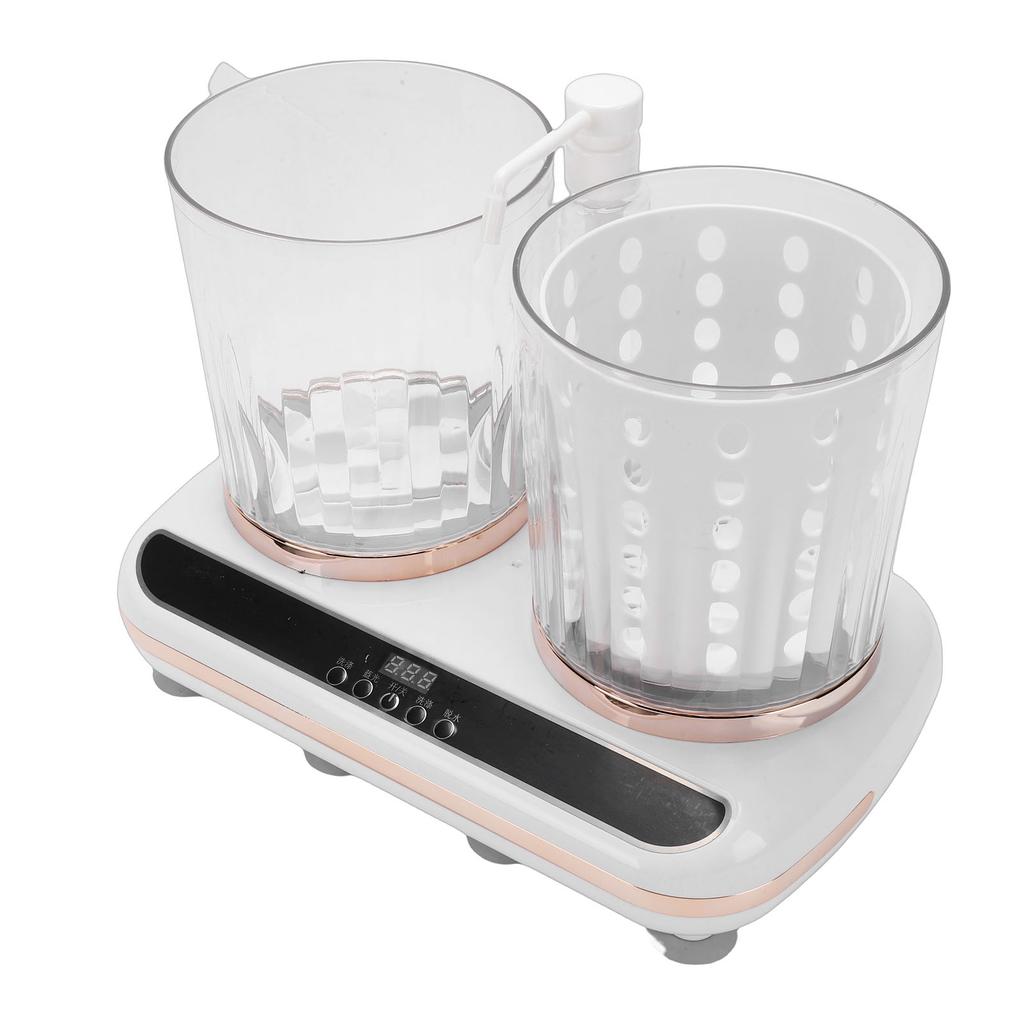Underwear Washing Machine with Dual Cup Spin Dry Drain Pipe Rechargeable Portable Underwear Washer for Bathroom Home
