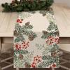 Runner da Tavola Fiocco di Neve Festivo Robusto Lino Decorazione Albero di Natale Copritavola da Pranzo