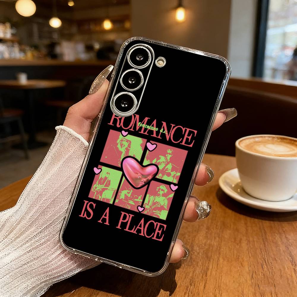 F-Fontaines DC R-Romance Phone Case For Samsung S25,S24,S21,S22,S23,S30,Ultra,S20,Plus,Fe,Lite Transparent Cover Samsung S24ULTRA