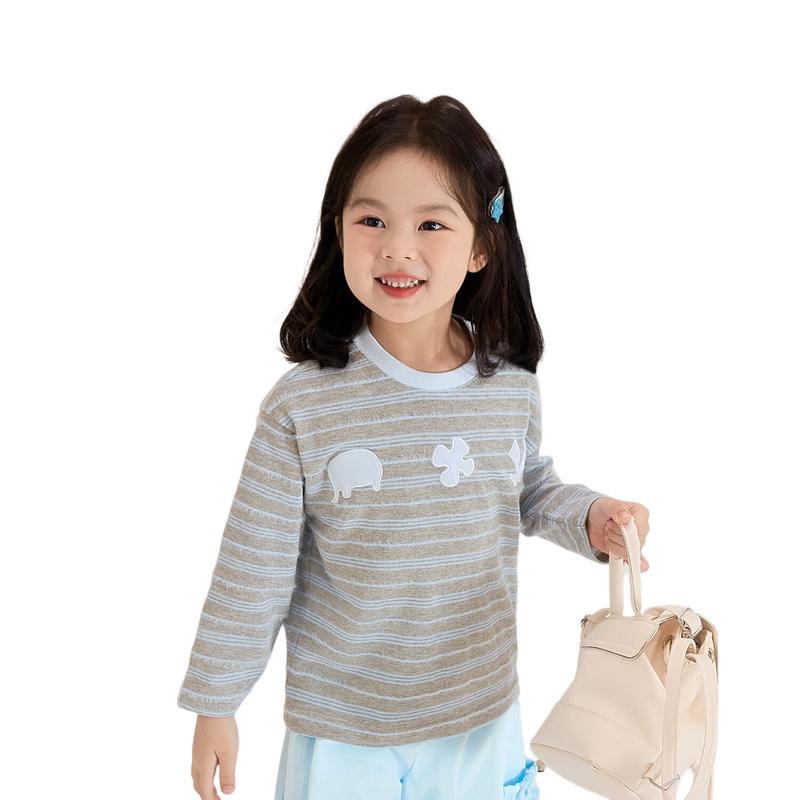 LUSON Baby Girls  Striped Long-Sleeve T-Shirt 110