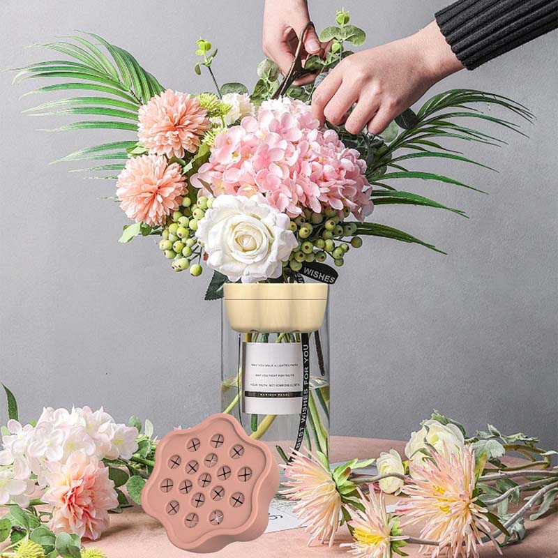 Silicone Spiral Ikebana Stem Holder, Hanataba Flower Arranger Twist Ring Bouquet Twister Spiral DIY Flower Arrangement Holder