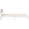 Bed Frame with Headboard White 100 x 200 cm Solid Pine Wood