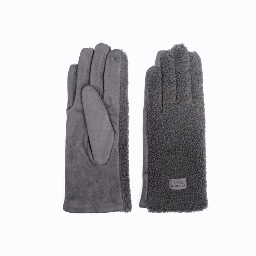 Deer Skin Lamb Wool Warm Gloves For Men And Women Cycling Skiing Gloves With Thick Velvet Gloves