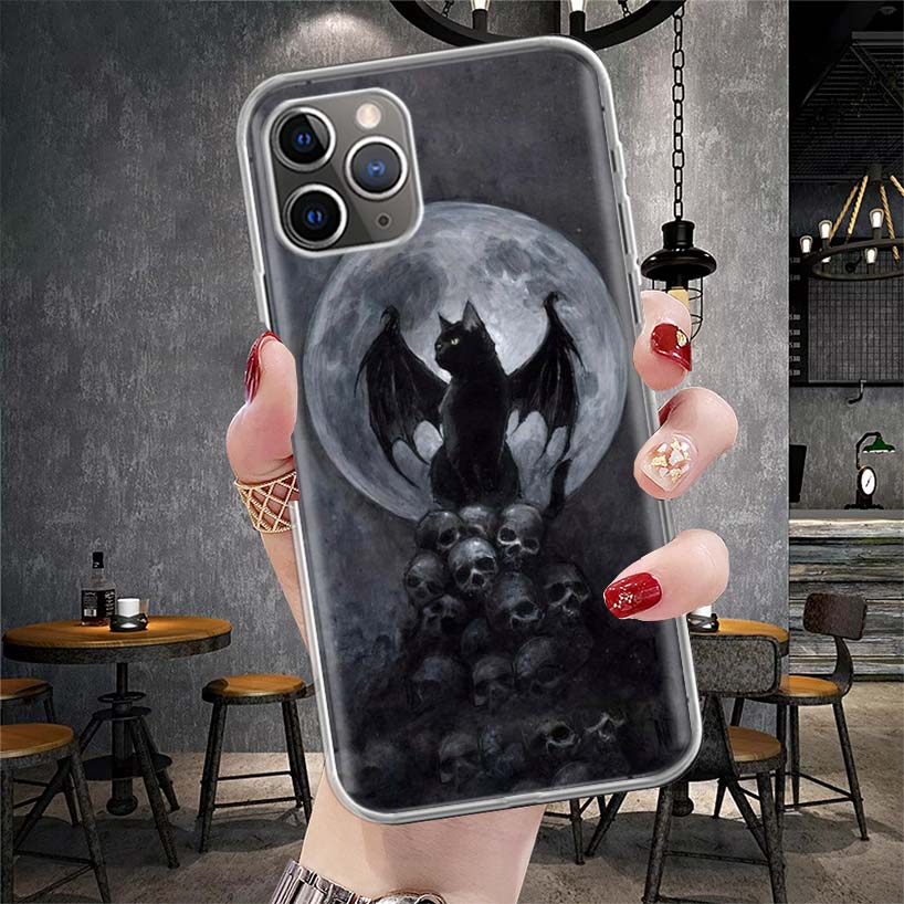 

Чехол для телефона Ведьма и кот , цветной, милый, мягкий, для IPhone 11 17 Air 16E 16 Pro Max 15 + 14 Plus 13 Mini 12 Apple 7 SE 8 Fundas Coqu iPhone 16 Pro