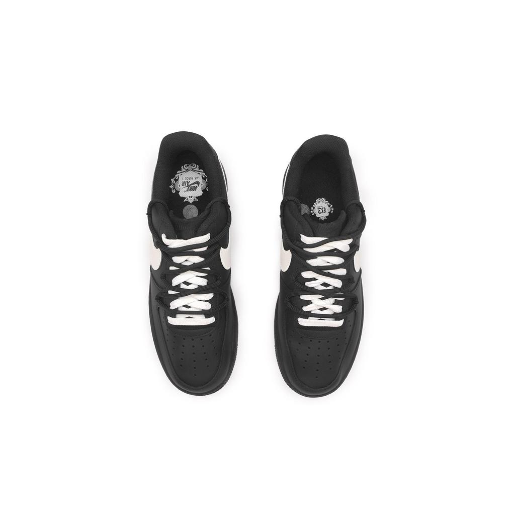 Nike Air Force 1 Low Top Skateboard Shoes Unisex Black White CW2288-001(Team322-)