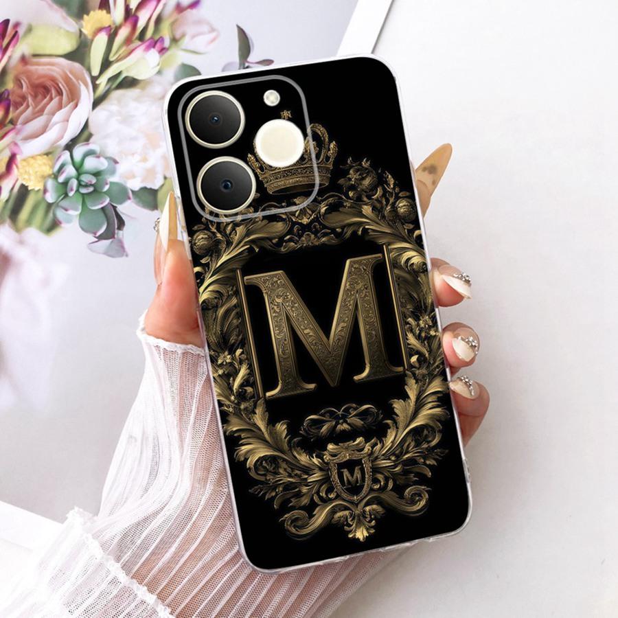 For Realme Note 70 Phone Case Fashion Initial Letter A To Z Silicone Soft Back Cover For Realme Note70 70 t Narzo 80 Lite Coque