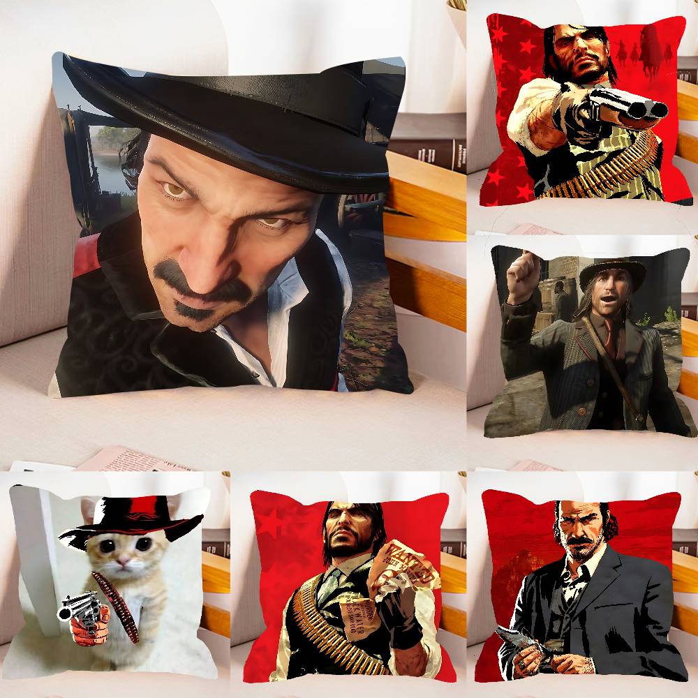 Game GRed Deads Redemption 2 Case Plush Fabric Soft Pillowcase Double Sided Print Cushion Cover Household Gifts