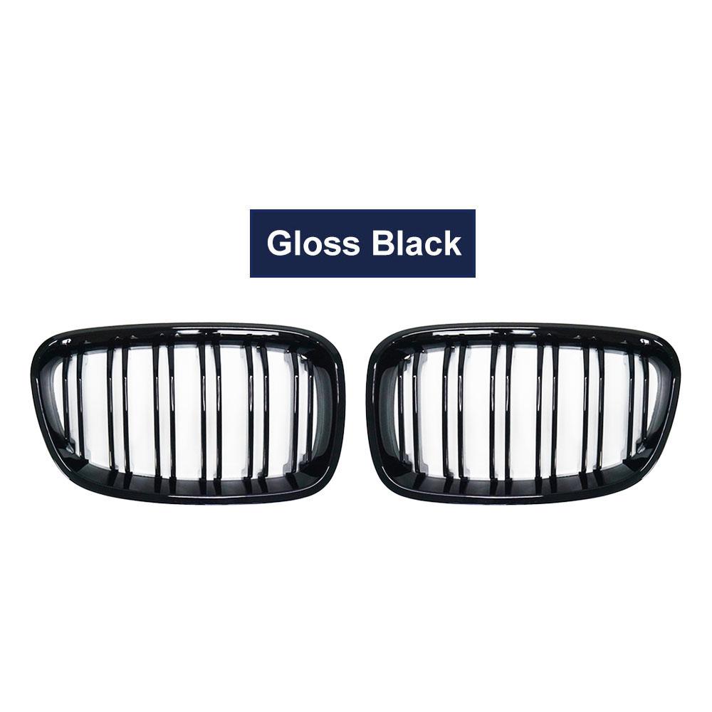 High Quality Front Kidney Grille For BMW 1 Series F20 F21 2011 2012 2013 2014 Double Slat Line Gloss Matte Black Racing Grill