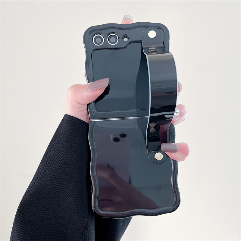 Wave Candy Color Applies To Samsung Zflip5 Mobile Phone Case Zflip3 Folding Screen Zflip5 Anti-drop Protective Case Female