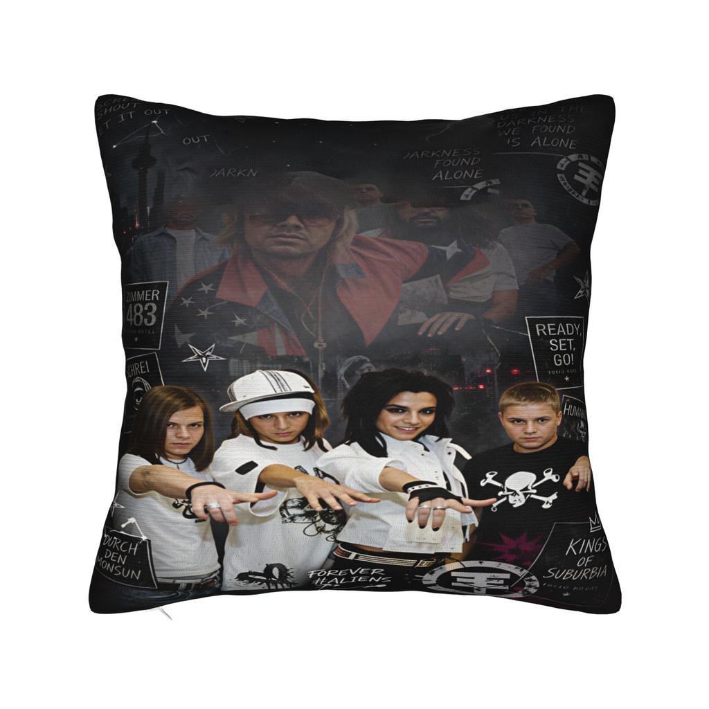 Pillow Case Tokio Hotel Bill Tom Kaulitz Square Pillow Cover For Sofa Couch Bed Living Room Vintage Pillowcases