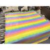 All-season Dormitory 150X180CM Nordic Style Polyester Crystal Velvet Sofa Blanket Simplicity Household Tie-dyed Nap Blanket