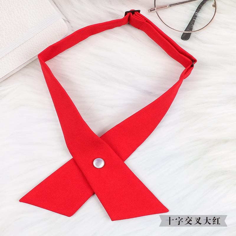 Korean Version Of British Jk School Uniform Cross Bow Tie Men And Women Students School Uniform Collar Flower Professional Wear Shirt Bow