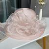Eugen yarn large flowerpot hat women's fashion mesh visor summer breathable travel sun protection beach hat