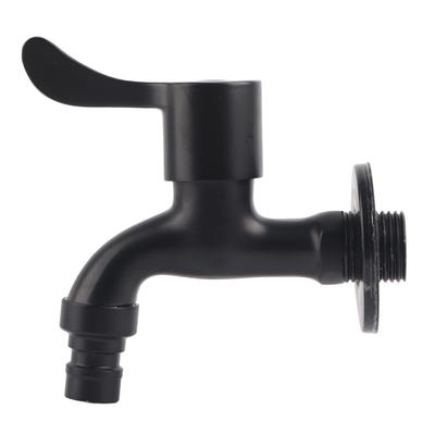 304 Stainless Steel Black Wall Mount Tap Garden Water Faucet for Bathroom(Washing Machine)
