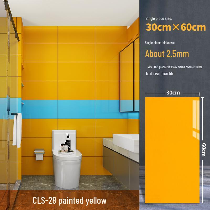 Wasserdichter Marmor Fliesenaufkleber: Selbstkleidende, schimmelresistente PVC-Wandverkleidung für Küchen & Bäder