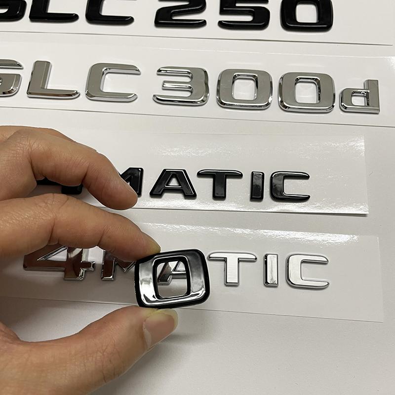 3D ABS Car Tail Rear Trunk Badge Emblem Letter Stickers For Mercedes Benz GLC Class X253 GLC300de GLC300e GLC350e GLC400e GLC260 RX7