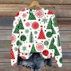 Women's Casual Long Sleeve Christmas Print Neck Sweatshirt