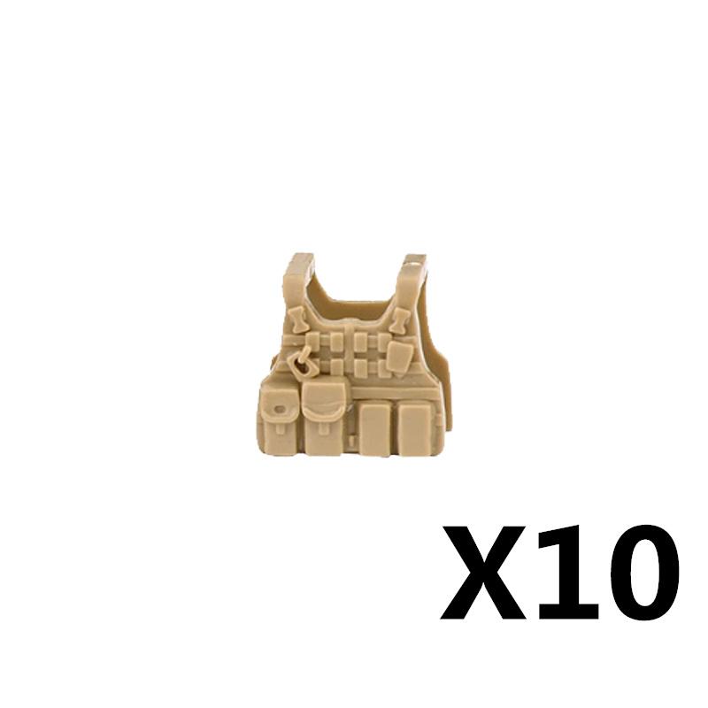 MOC Militärfigur Zubehör Bausteine Alpha SWAT Helm Weste Rucksack Knieschoner Nachtsichtgeräte Steine Spielzeug K017