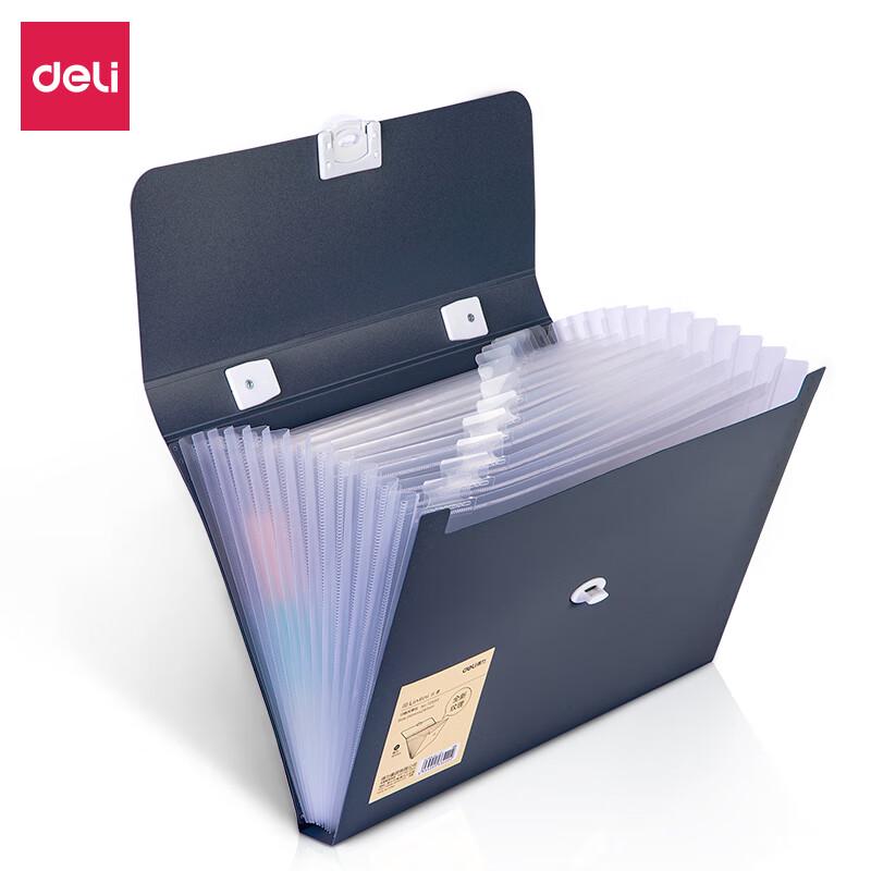 Deli Lesu Series A4 13-Pocket Accordion File Folder