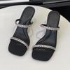 Mode High Heels Damen Hausschuhe Kristall Mode Schuhe Kleid Lässige Pumps Damen Sandalen 2025 Sommer Marke Trend Party Zapatos Damen