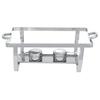 9L 3 Plates Dish Set Container Food Warmer Chafing Dish Full Buffet Catering Foldable Stainless Steel Square Buffet Stove