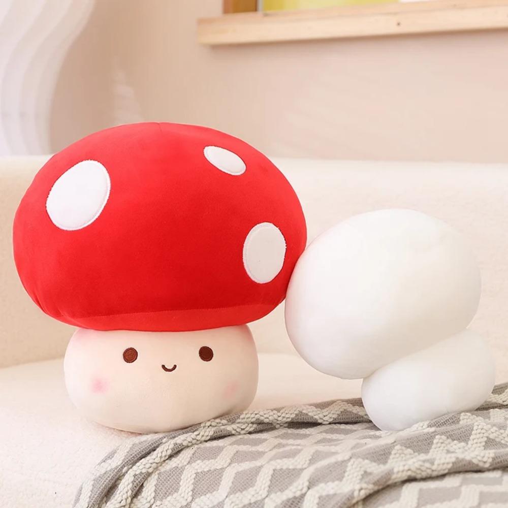 Cute Plush Mushroom Pillow Stuffed Plant Mushroom Soft Doll Creative Mushroom Toy Kids Home Decor Gift for Boys Girls