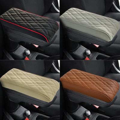 PU-Leder Auto Armlehnenmatte Mittelkonsole Armlehne Schutzkissen Universal Memory Foam Auto Armlehnen Aufbewahrungsbox Abdeckung Pad