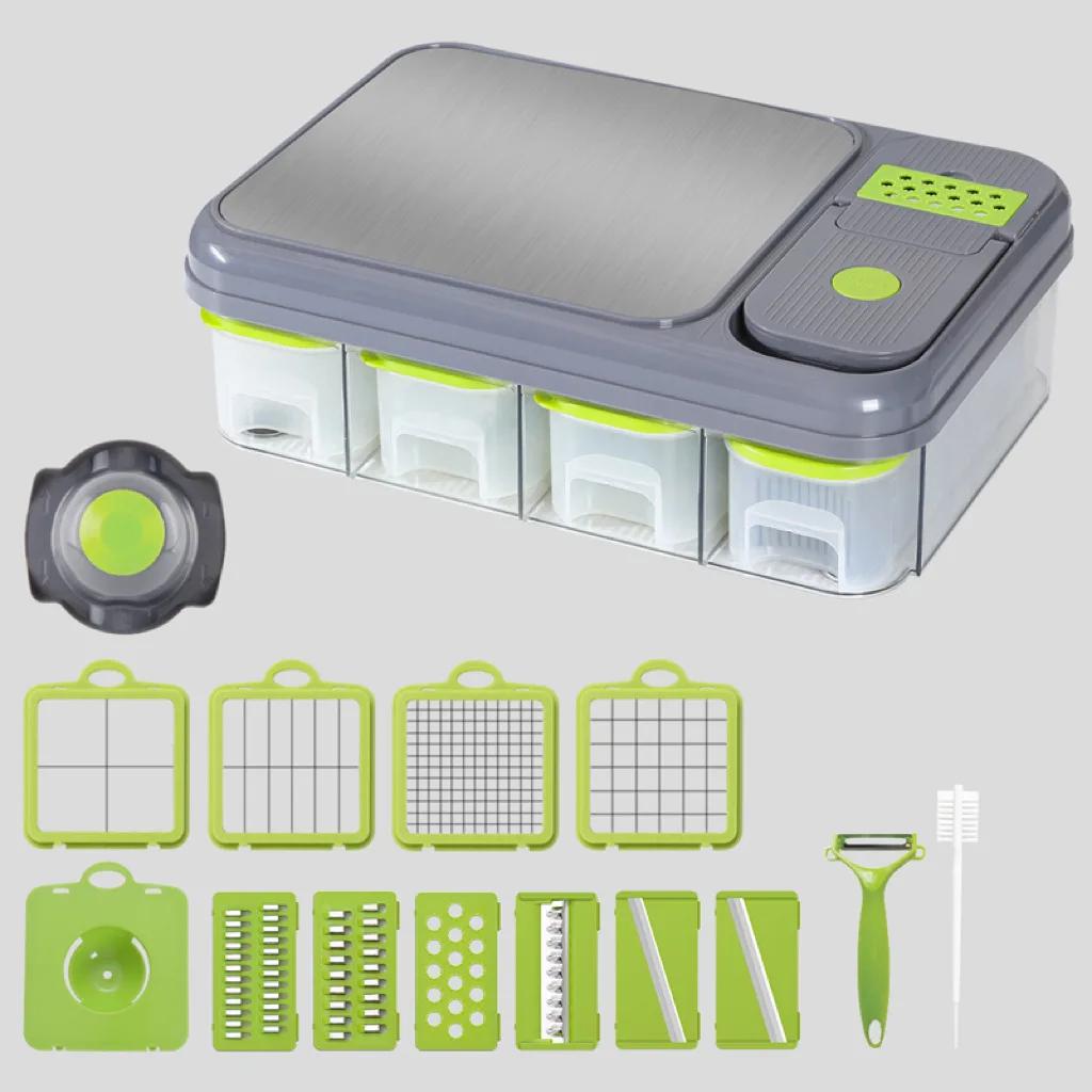 

Многофункциональная овощерезка из нержавеющей стали, разделочная доска, наковальня, кухонная овощерезка, кухонные гаджеты, аксессуары светло-серый